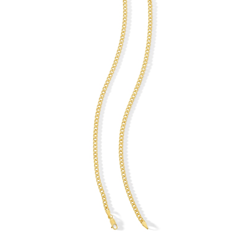 080 Gauge Mariner Chain Necklace in 14K Hollow Gold Bonded Sterling Silver - 24"