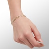 Thumbnail Image 2 of Made in Italy 150 Gauge Figaro Chain Bracelet in 10K Hollow Gold - 8"