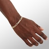 Thumbnail Image 3 of Made in Italy 150 Gauge Figaro Chain Bracelet in 10K Hollow Gold - 8"