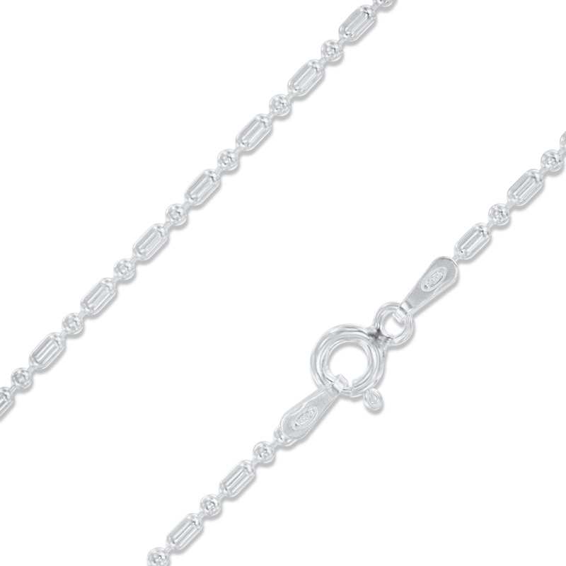 Made in Italy 150 Gauge Bead and Bar Chain Necklace in Sterling Silver - 20"