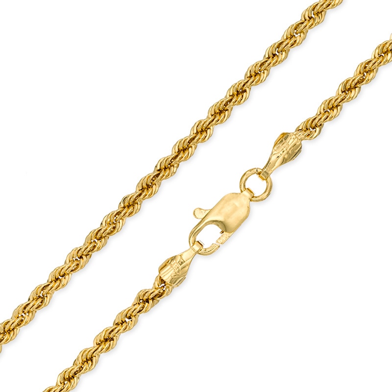 Bronze with 14K Gold Plate 3mm Rope Chain Necklace - 20"