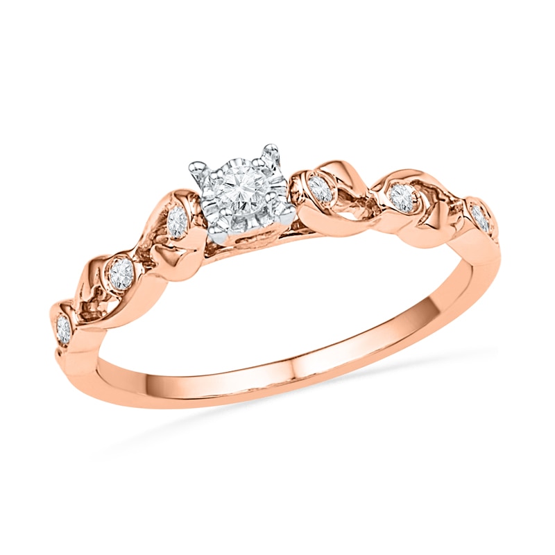 Rose Gold, 6.5 Jude Jewelers Stainless Steel Mountain Design Statement Promise Biker Party Ring