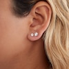 Thumbnail Image 2 of Cubic Zirconia Solitaire Stud Earrings Set in 14K Gold
