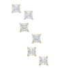 Thumbnail Image 0 of Princess-Cut Cubic Zirconia Solitaire Stud Earrings Set in 10K Gold