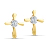 Thumbnail Image 0 of Child's Cubic Zirconia Cross Stud Earrings in 14K Gold