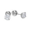 Thumbnail Image 0 of Child's Reversible 4mm Cubic Zirconia Solitaire and 14K White Gold Ball Stud Earrings
