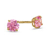Thumbnail Image 0 of Child's 4mm Pink Cubic Zirconia Solitaire Stud Earrings in 14K Gold