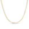 Thumbnail Image 0 of 10K Two-Tone Gold Bonded Sterling Silver 040 Gauge Reversible Braided Herringbone Chain Necklace - 18"