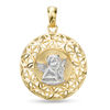 Thumbnail Image 0 of Angel Filigree Necklace Charm in 10K Two-Tone Gold