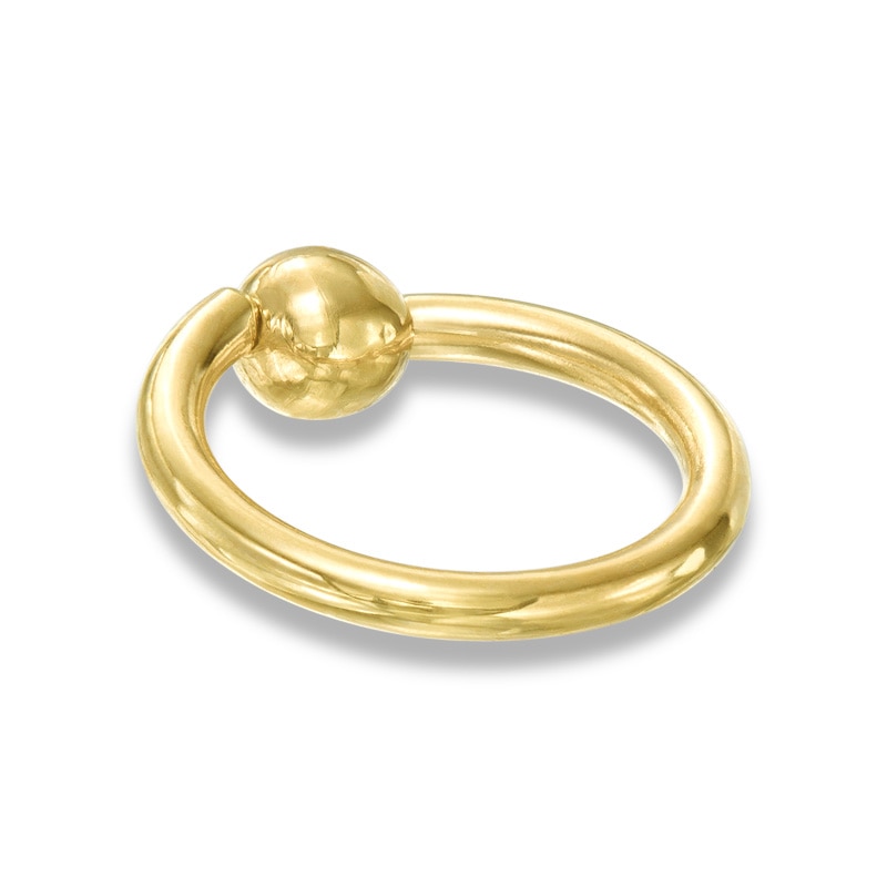 016 Gauge Captive Bead Ring in 14K Gold