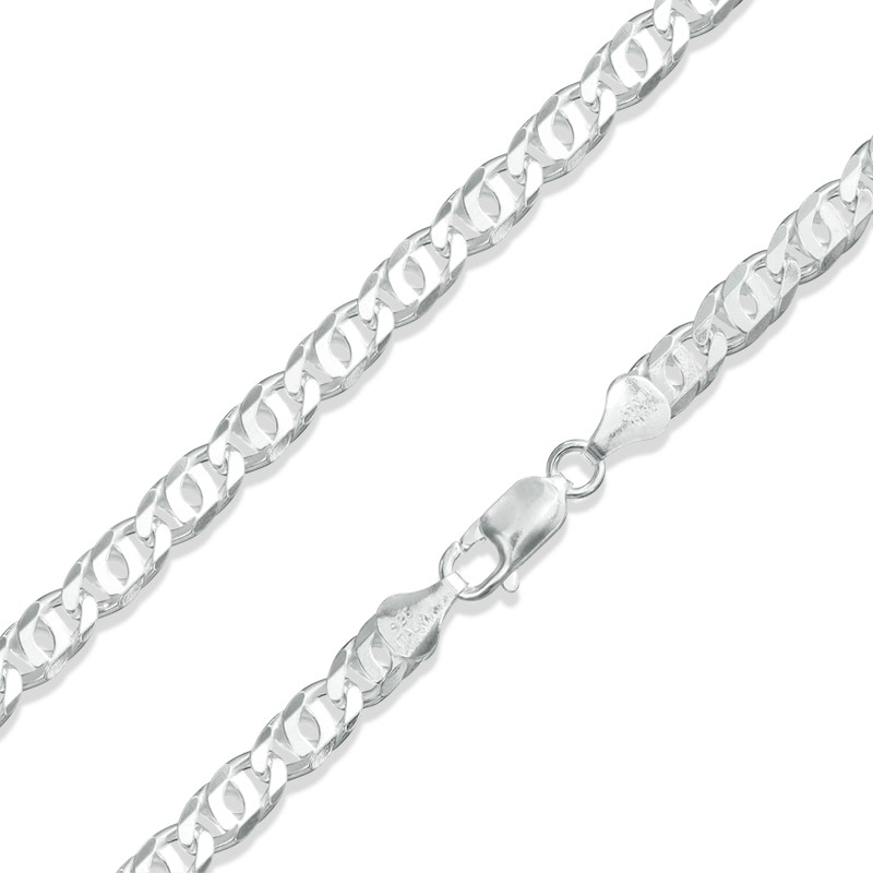 Sterling Silver 140 Gauge Figaro Chain Necklace - 22"