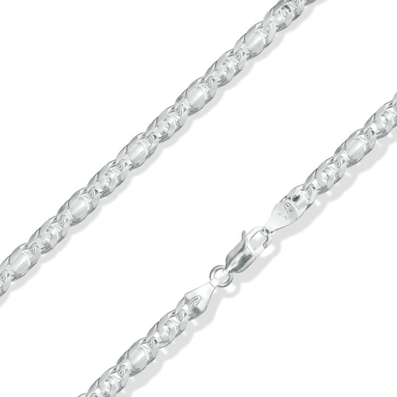 Sterling Silver 120 Gauge Concave Figaro Chain Necklace - 22"