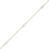 Thumbnail Image 0 of Cubic Zirconia Anklet in 10K Gold Bonded Sterling Silver - 10"