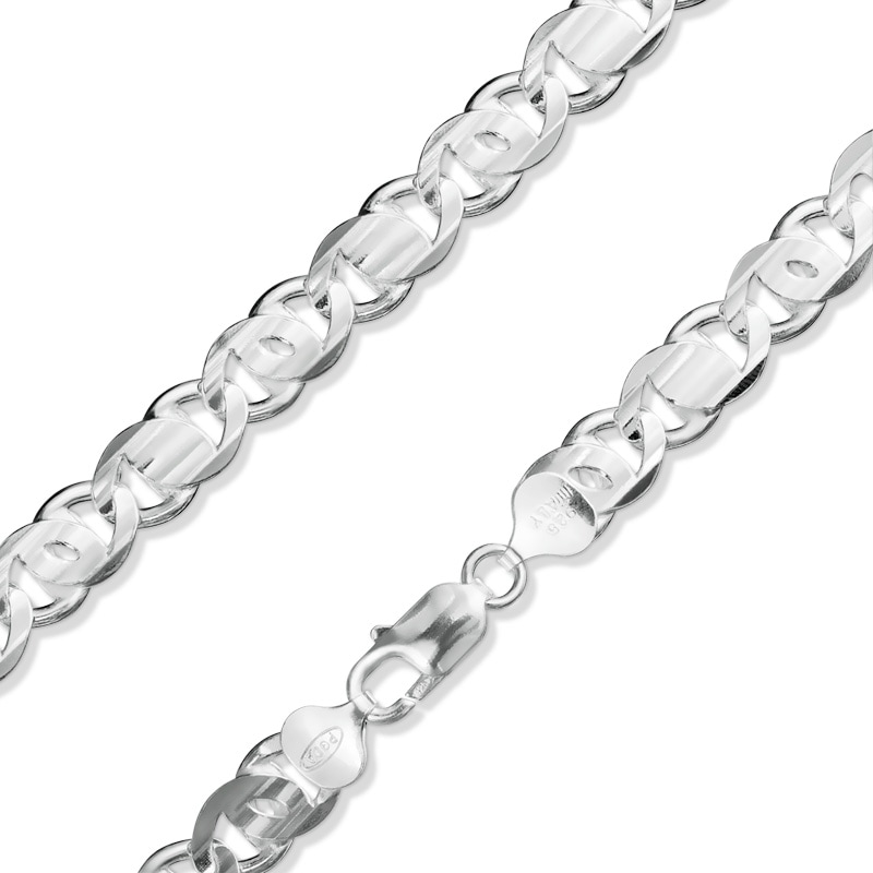 Sterling Silver 180 Gauge Concave Cat's Eye Link Chain Necklace - 24"