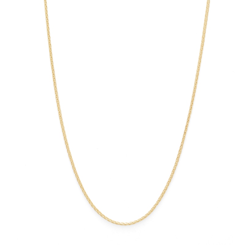 Made in Italy 025 Gauge Wheat Chain Necklace in 10K Gold - 18"
