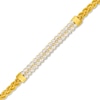 Thumbnail Image 0 of Cubic Zirconia Rope Chain Bracelet in 10K Gold - 7.5"