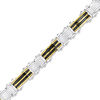 Thumbnail Image 0 of Men's Reversible Link Bracelet in Tri-Tone Stainless Steel - 8.5"