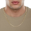 Thumbnail Image 3 of 10K Hollow Gold Beveled Figaro Chain - 22"
