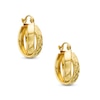 Thumbnail Image 0 of Diamond-Cut and Polished Twist Double Hoop Earrings in 10K Tube Hollow Gold