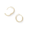 Thumbnail Image 1 of Stripe Huggie Hoop Earrings in 10K Tri-Tone Gold