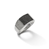 Thumbnail Image 1 of Black and White Cubic Zirconia Dome Ring in Sterling Silver