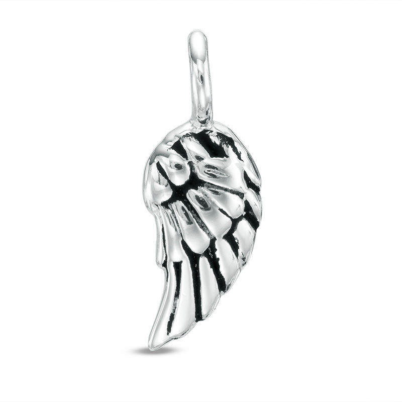 Angel Wing Bracelet Charm in Sterling Silver