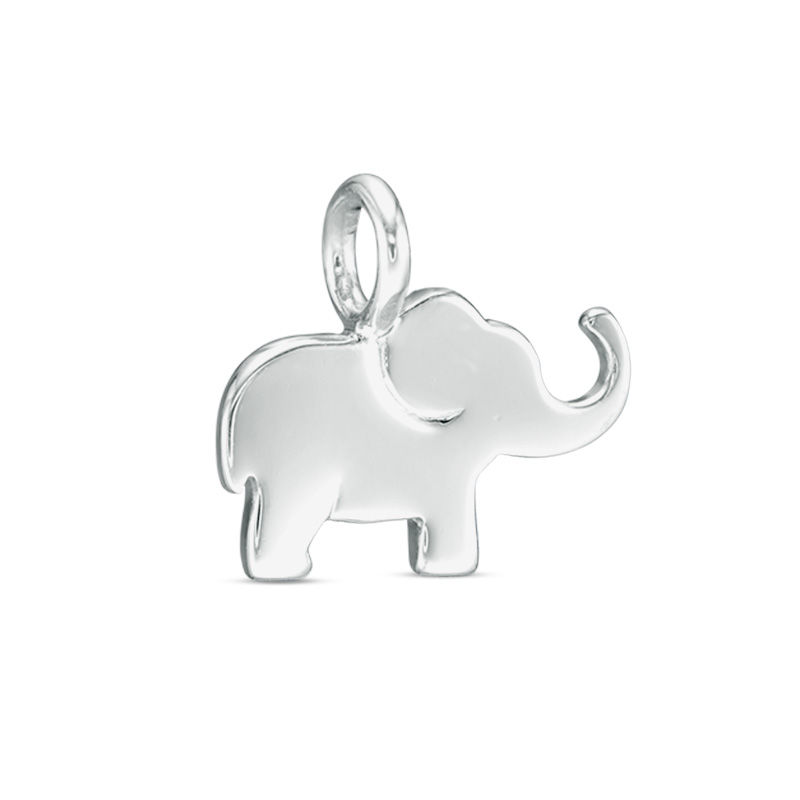 Elephant Profile Bracelet Charm in Sterling Silver