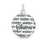 Thumbnail Image 0 of "Always Sisters" Endearment Reversible Disc Bracelet Charm in Sterling Silver