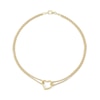 Thumbnail Image 1 of Heart Anklet in 10K Hollow Gold - 10"