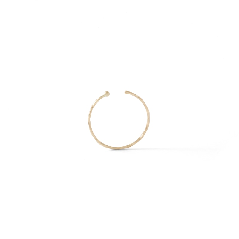 14K Solid Gold Twist Nose Ring - 20G 5/16"