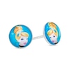 Thumbnail Image 0 of Child's Enamel Cinderella Stud Earrings in Sterling Silver