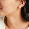 Thumbnail Image 1 of Heart Stud Earrings in 10K Hollow Gold