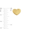 Thumbnail Image 2 of Heart Stud Earrings in 10K Hollow Gold