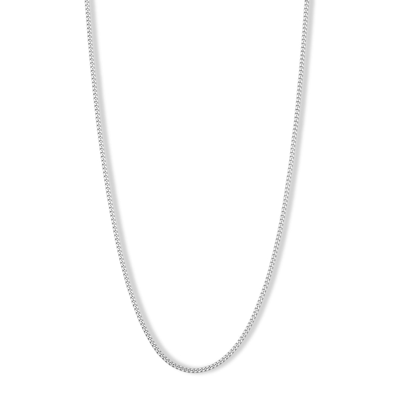 Made in Italy 060 Gauge Curb Chain Necklace in Sterling Silver - 24"