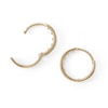 Thumbnail Image 1 of Cubic Zirconia Five Stone Huggie Hoop Earrings in 14K Solid Gold
