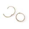 Thumbnail Image 1 of Cubic Zirconia Double Row Huggie Hoop Earrings in 14K Solid Gold