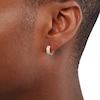 Thumbnail Image 2 of Cubic Zirconia Double Row Huggie Hoop Earrings in 14K Solid Gold