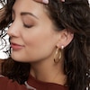 Thumbnail Image 3 of Cubic Zirconia Double Row Huggie Hoop Earrings in 14K Solid Gold