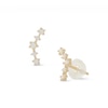 Thumbnail Image 0 of Cubic Zirconia Curve Crawler Earrings in 10K Gold