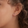 Thumbnail Image 2 of Cubic Zirconia Curve Crawler Earrings in 10K Gold