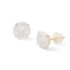 Thumbnail Image 0 of 8mm Cubic Zirconia Solitaire Stud Earrings in 14K Gold
