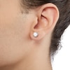 Thumbnail Image 2 of 8mm Cubic Zirconia Solitaire Stud Earrings in 14K Gold