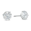 Thumbnail Image 0 of 7mm Cubic Zirconia Solitaire Stud Earrings in 14K White Gold