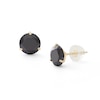 Thumbnail Image 0 of 7mm Black Cubic Zirconia Solitaire Stud Earrings in 14K Gold
