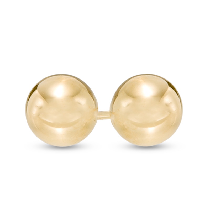 6mm Ball Stud Earrings in 14K Gold
