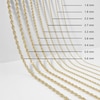 Thumbnail Image 4 of 2.7mm Rope Chain Necklace in 10K Semi-Solid Gold - 20"