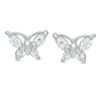 Thumbnail Image 0 of Child's Marquise Cubic Zirconia Butterfly Stud Earrings in Sterling Silver