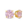 Thumbnail Image 0 of Child's 4mm Pink Cubic Zirconia Reversible Ball Stud Earrings in 14K Gold
