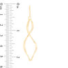 Thumbnail Image 1 of Made in Italy Cascading Ribbon Drop Earrings in 10K Gold