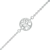 Thumbnail Image 0 of Family Tree Disc Anklet in Sterling Silver -10"